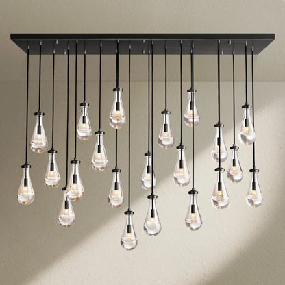 RAFZ Glass Linear Chandelier 72" - Zelno