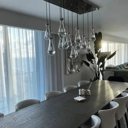 RAFZ Glass Linear Chandelier 72" - Zelno