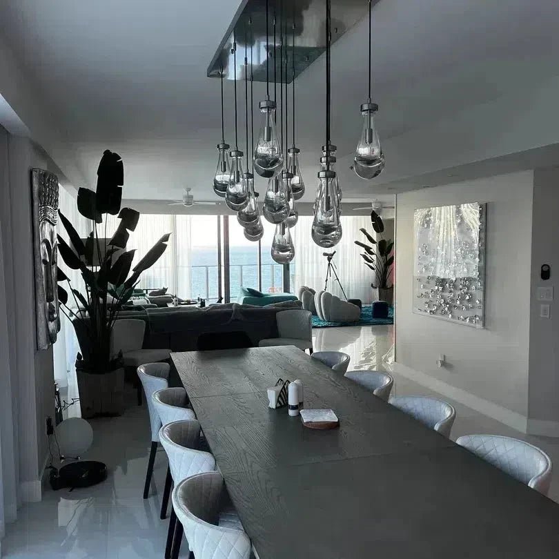 RAFZ Glass Linear Chandelier 72" - Zelno