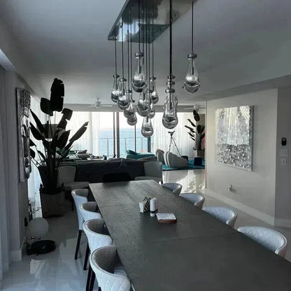 RAFZ Glass Linear Chandelier 72" - Zelno