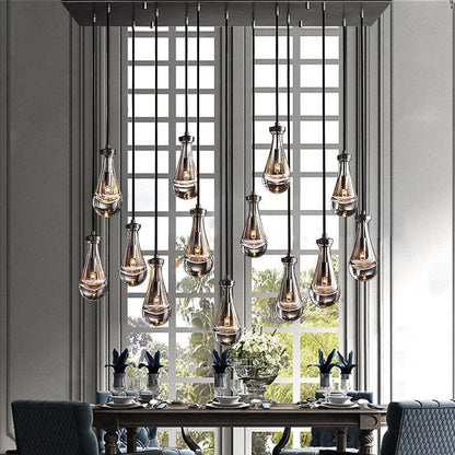 RAFZ Glass Linear Chandelier 72" - Zelno