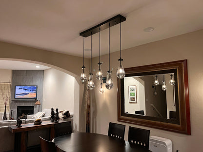 RAFZ Glass Linear Chandelier 72" - Zelno