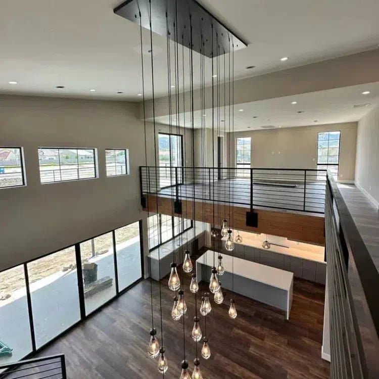 RAFZ Glass Linear Chandelier 72" - Zelno