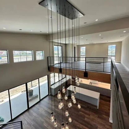 RAFZ Glass Linear Chandelier 72" - Zelno
