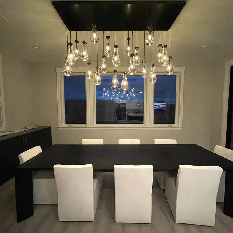 RAFZ Glass Linear Chandelier 72" - Zelno