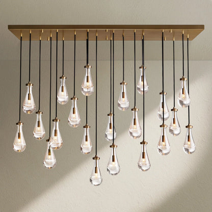 RAFZ Glass Linear Chandelier 72" - Zelno
