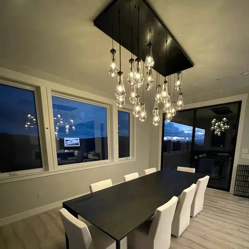 RAFZ Glass Linear Chandelier 72" - Zelno