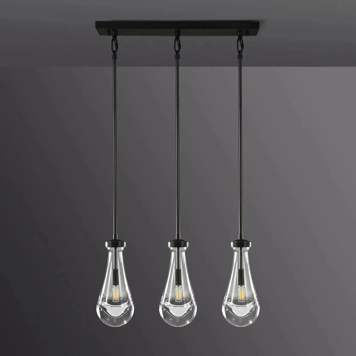 RAFZ Linear Chandelier 3-Light 22" - Zelno