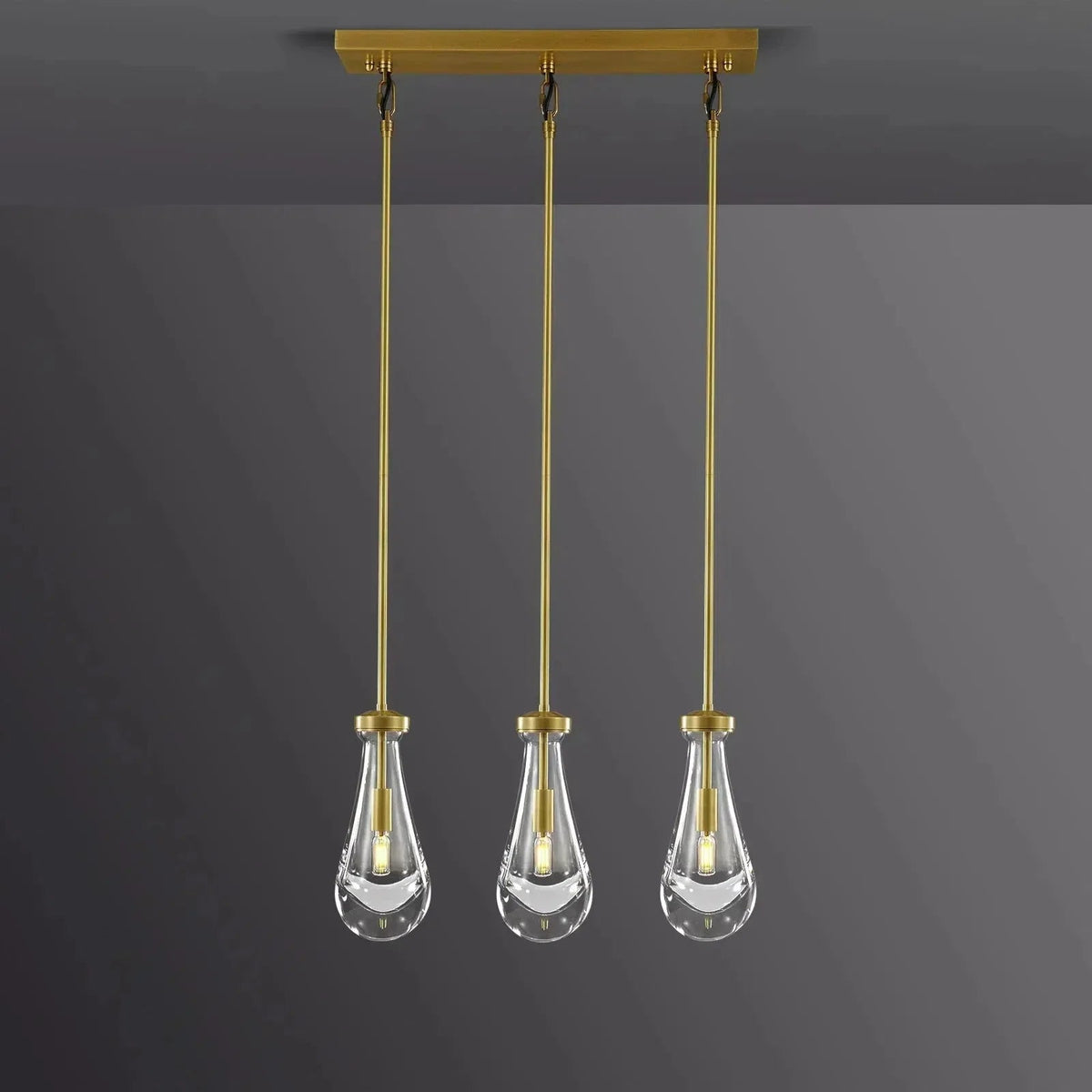 RAFZ Linear Chandelier 3-Light 22" - Zelno