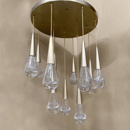 Rain 11-Light Chandelier Pendant For Living room Family room Dining Room Bedroom - Zelno Lighting
