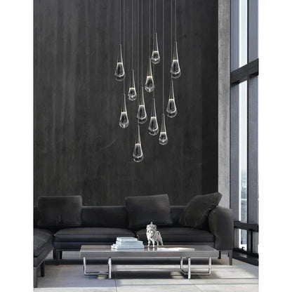 Rain 11-Light Chandelier Pendant For Living room Family room Dining Room Bedroom - Zelno Lighting