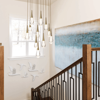 Rain 11-Light Chandelier Pendant For Living room Family room Dining Room Bedroom - Zelno Lighting