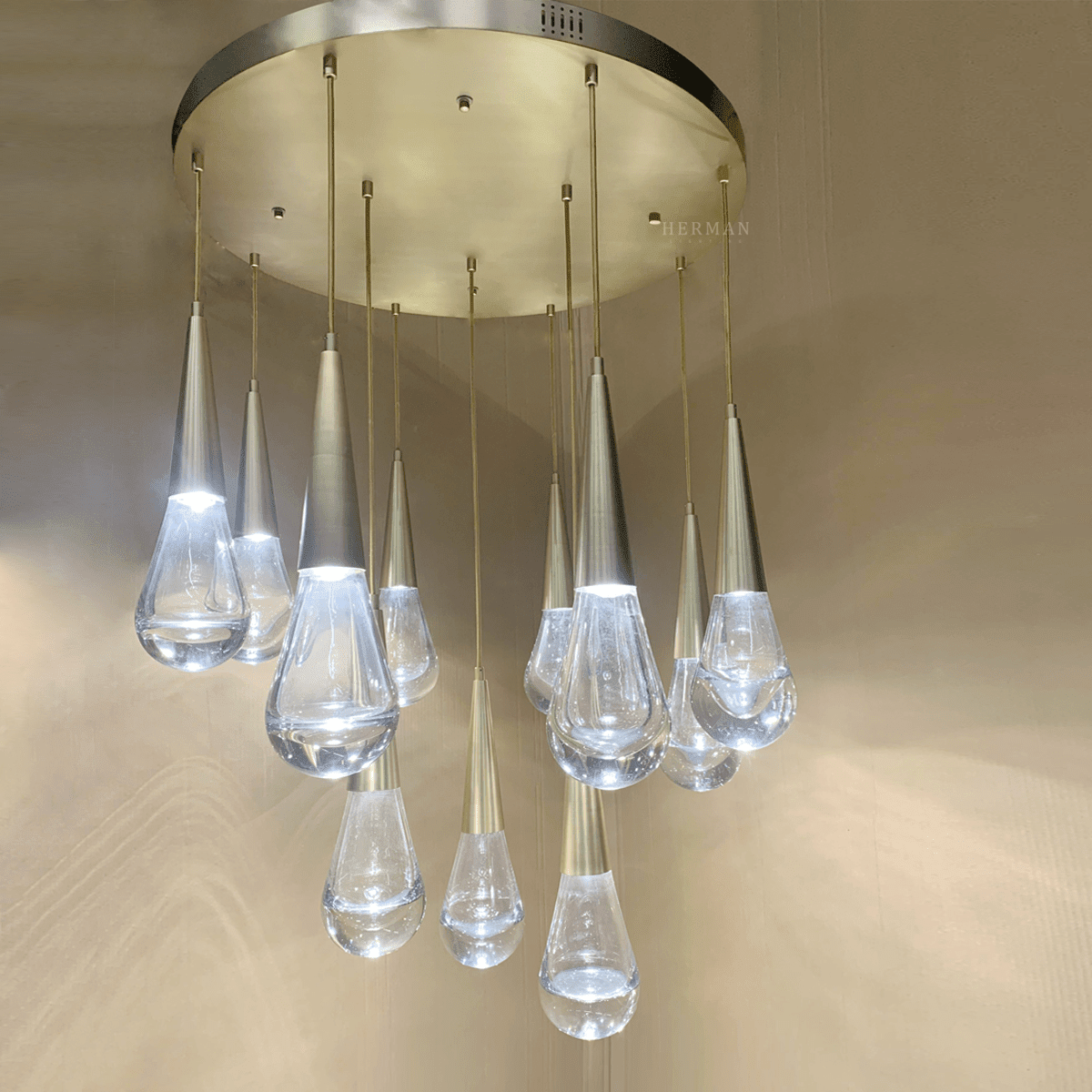 Rain 11-Light Chandelier Pendant For Living room Family room Dining Room Bedroom - Zelno Lighting