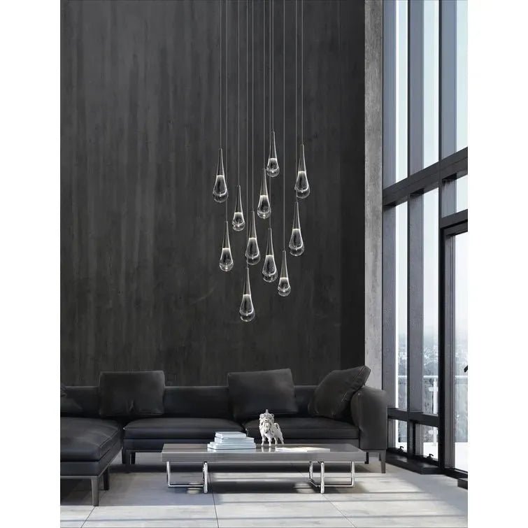 Rain 11-Light Chandelier Pendant For Living room Family room Dining Room Bedroom - Zelno Lighting