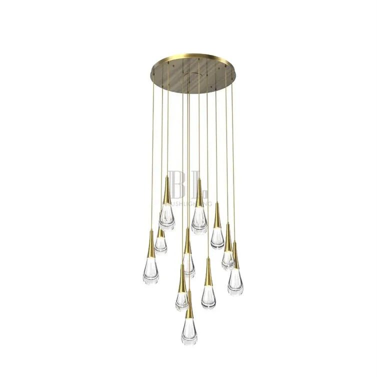 Rain 11-Light Chandelier Pendant For Living room Family room Dining Room Bedroom - Zelno Lighting