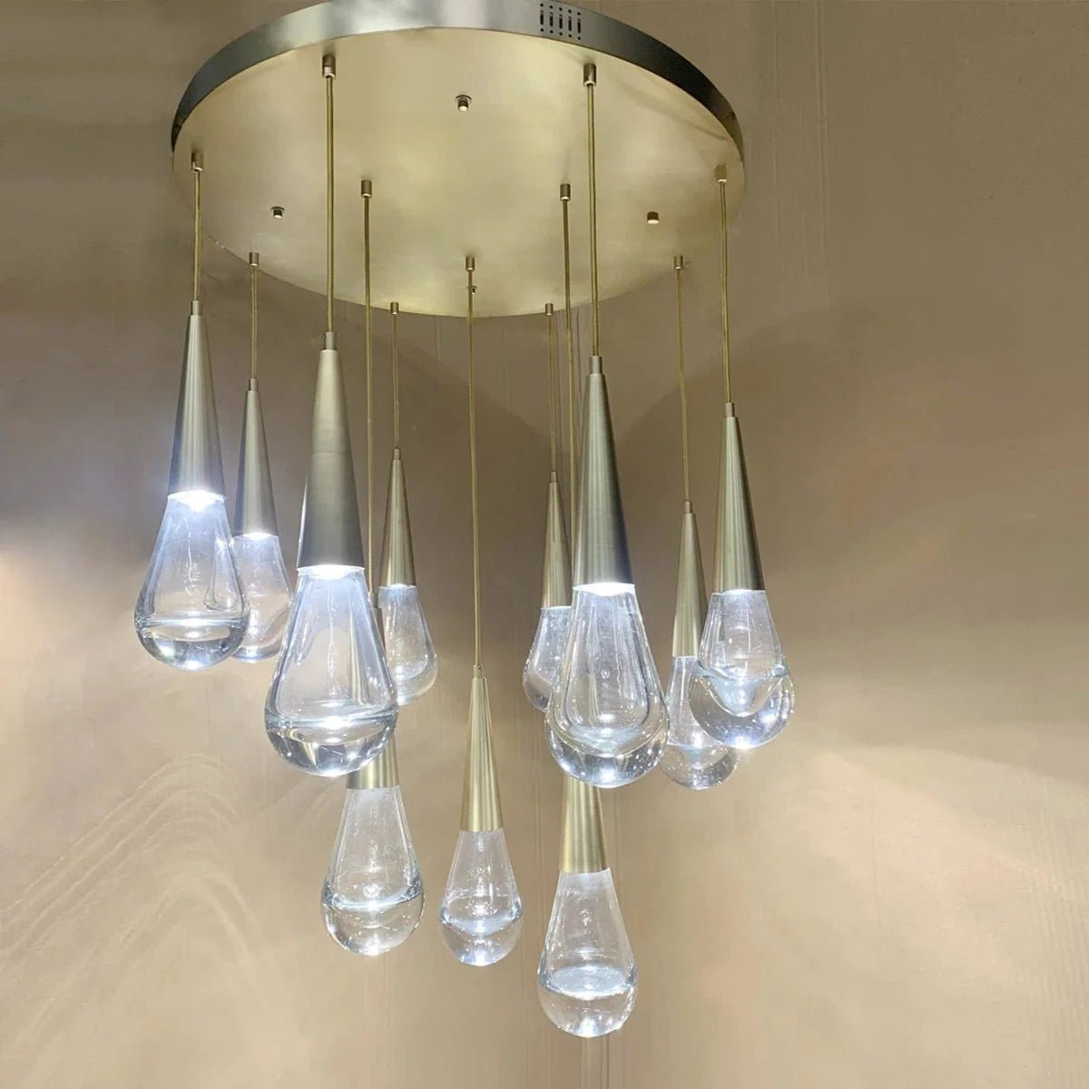 Rain 12-Light Chandelier Pendant For Living room Family room Dining Room Bedroom - Zelno Lighting