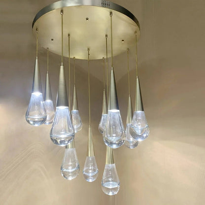 Rain 12-Light Chandelier Pendant For Living room Family room Dining Room Bedroom - Zelno Lighting