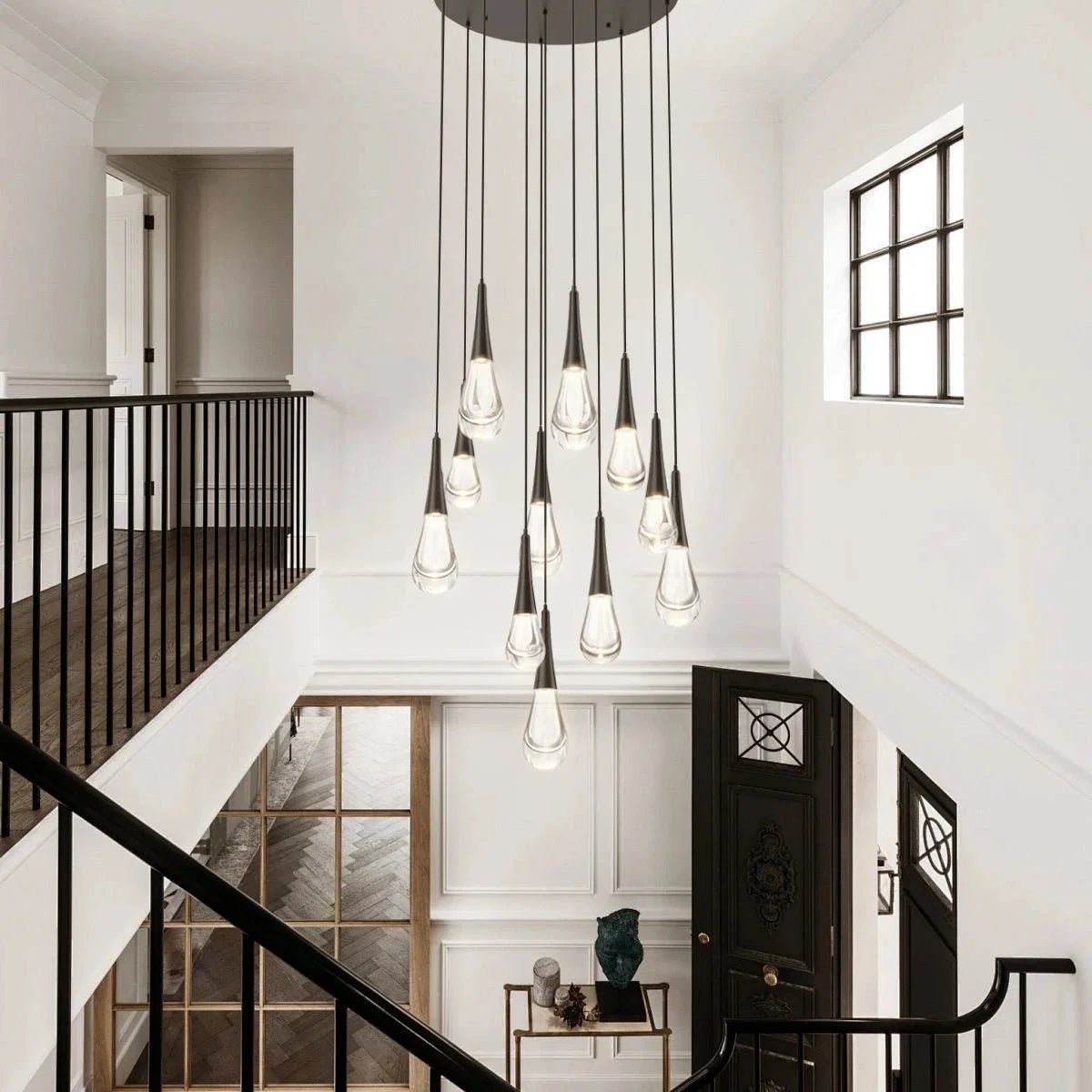 Rain 12-Light Chandelier Pendant For Living room Family room Dining Room Bedroom - Zelno Lighting