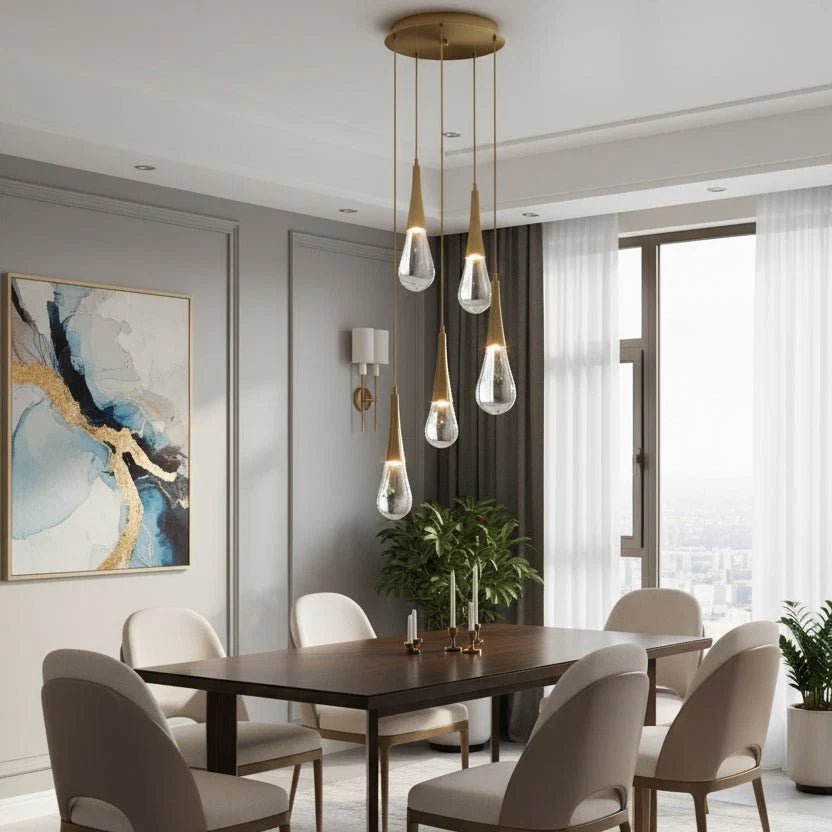 Rain 5-Light Pendant For Living Room Dining Room Bedroom bathroom - Zelno Lighting