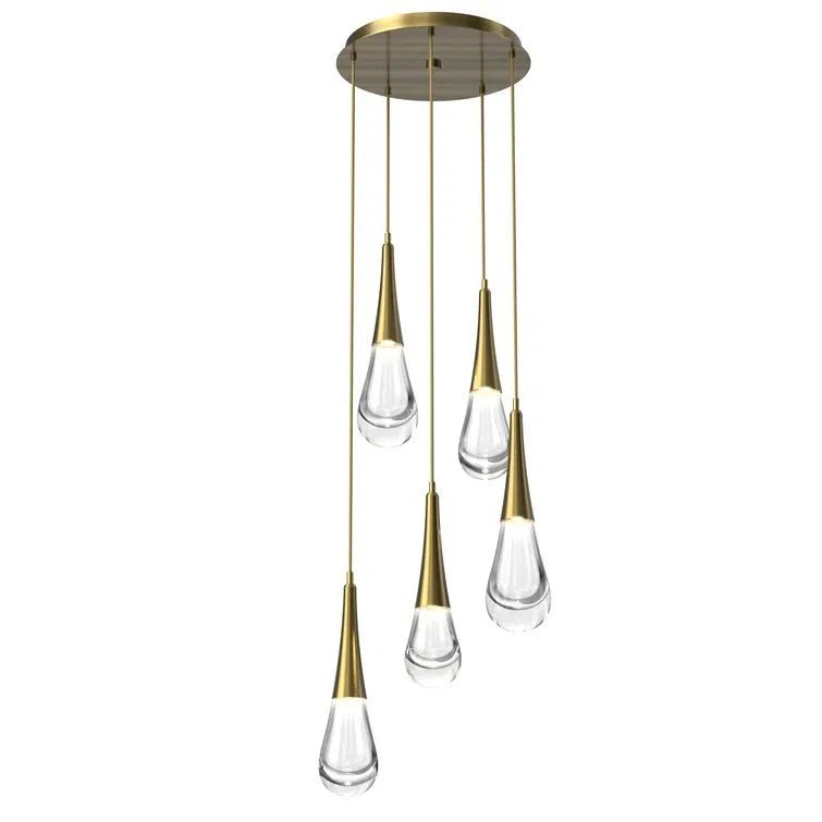 Rain 5-Light Pendant For Living Room Dining Room Bedroom bathroom - Zelno Lighting