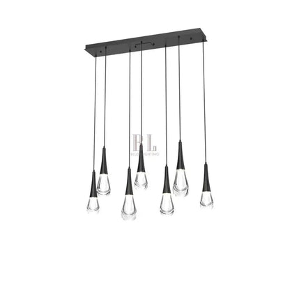 Rain 7-Light Linear Chandelier Pendant For Living room Family room Dining Room Bedroom - Zelno Lighting
