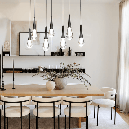 Rain 7-Light Linear Chandelier Pendant For Living room Family room Dining Room Bedroom - Zelno Lighting