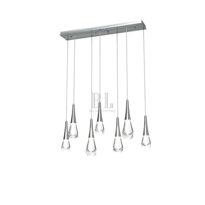 Rain 7-Light Linear Chandelier Pendant For Living room Family room Dining Room Bedroom - Zelno Lighting
