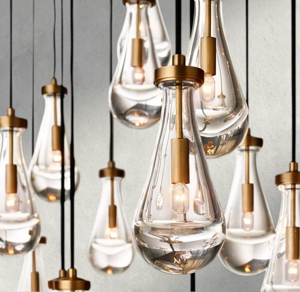 Raindrop Rectangular Chandelier 54", 72" - zelnolighting