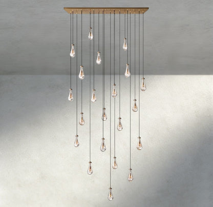 Raindrop Rectangular Chandelier 54", 72" - zelnolighting