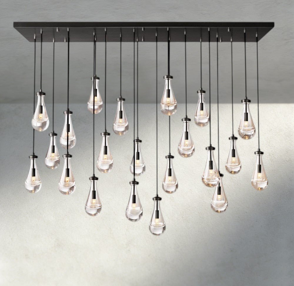 Raindrop Rectangular Chandelier 54", 72" - zelnolighting