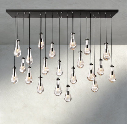 Raindrop Rectangular Chandelier 54", 72" - zelnolighting