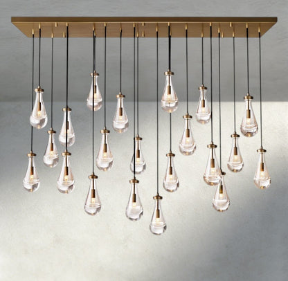 Raindrop Rectangular Chandelier 54", 72" - zelnolighting