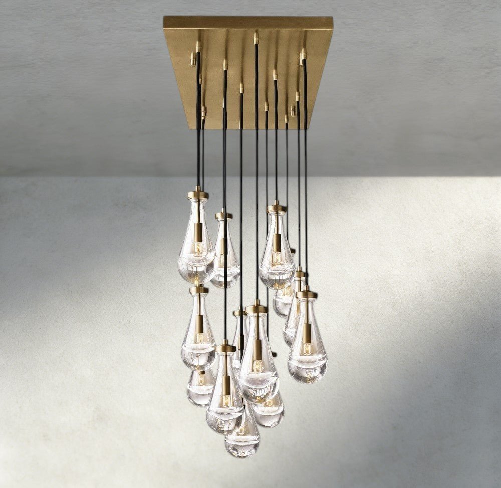 Raindrop Rectangular Chandelier 54", 72" - zelnolighting