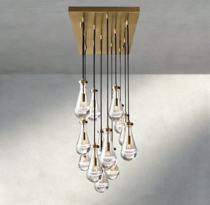 Raindrop Rectangular Chandelier 54", 72" - zelnolighting
