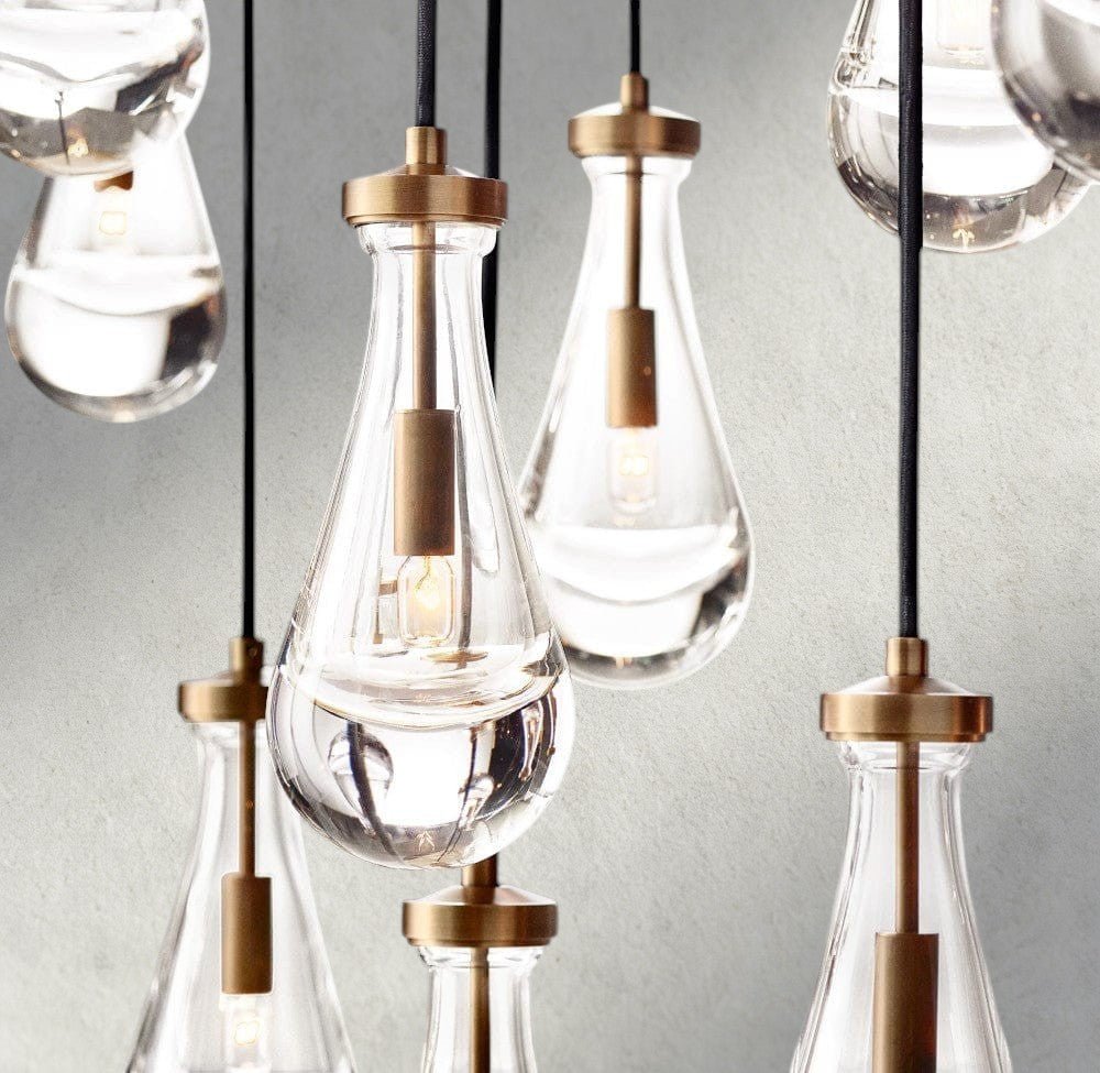 Raindrop Rectangular Chandelier 54", 72" - zelnolighting