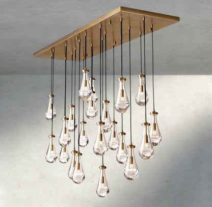 Raindrop Rectangular Chandelier 54", 72" - zelnolighting