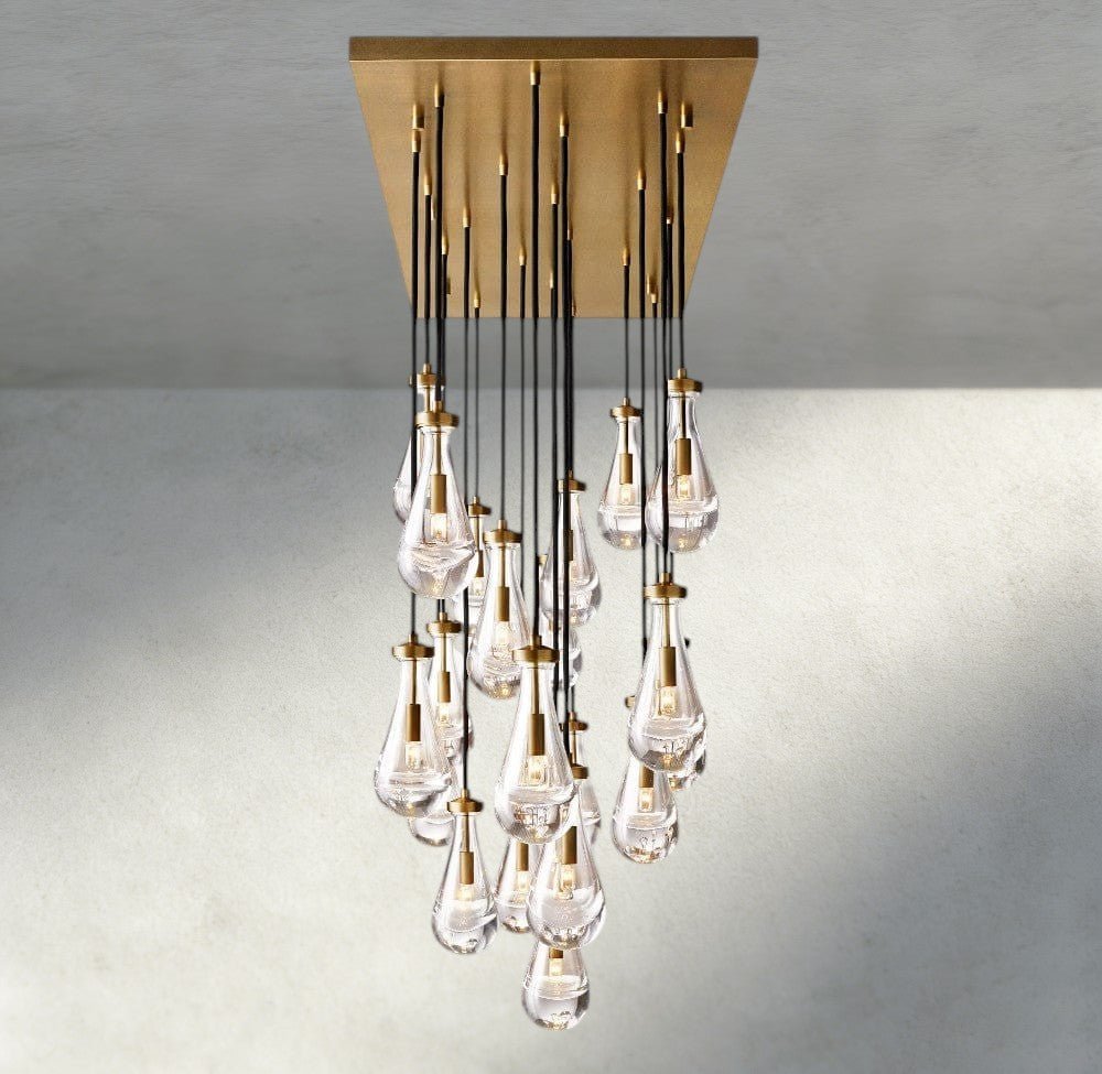 Raindrop Rectangular Chandelier 54", 72" - zelnolighting