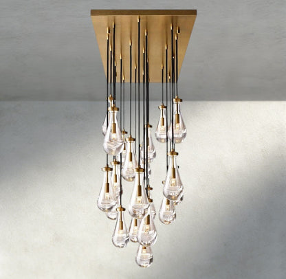 Raindrop Rectangular Chandelier 54", 72" - zelnolighting