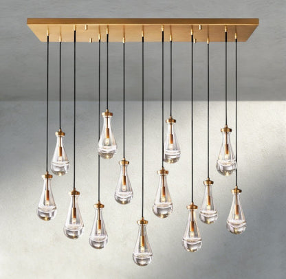 Raindrop Rectangular Chandelier 54", 72" - zelnolighting
