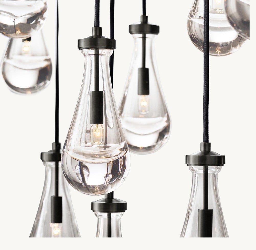 Raindrop Rectangular Chandelier 54" - Zelno Lighting
