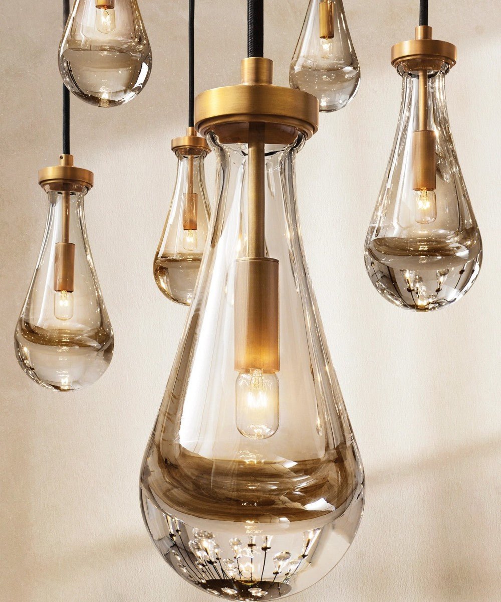 Raindrop Rectangular Chandelier 54" - Zelno Lighting