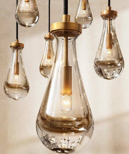 Raindrop Rectangular Chandelier 54" - Zelno Lighting