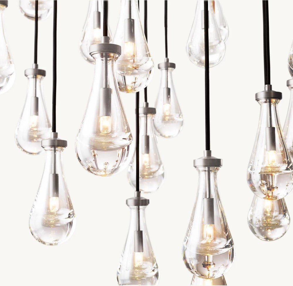 Raindrop Rectangular Chandelier 54" - Zelno Lighting