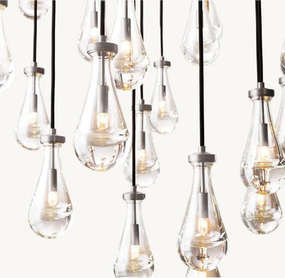 Raindrop Rectangular Chandelier 54" - Zelno Lighting