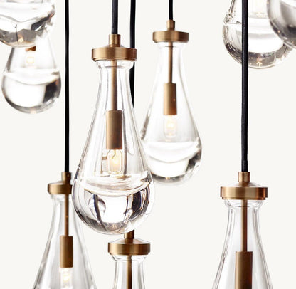 Raindrop Rectangular Chandelier 54" - Zelno Lighting
