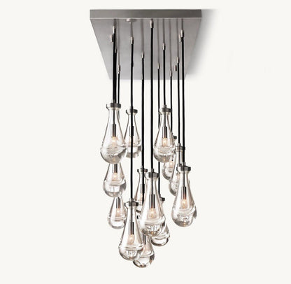 Raindrop Rectangular Chandelier 54" - Zelno Lighting