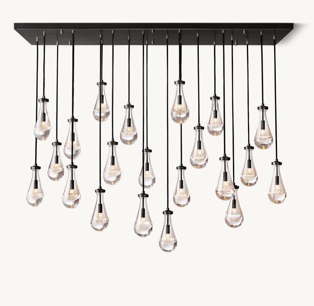 Raindrop Rectangular Chandelier 72" - Zelno Lighting