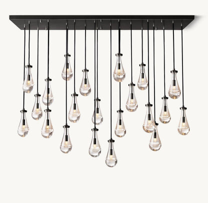 Raindrop Rectangular Chandelier 72" - Zelno Lighting