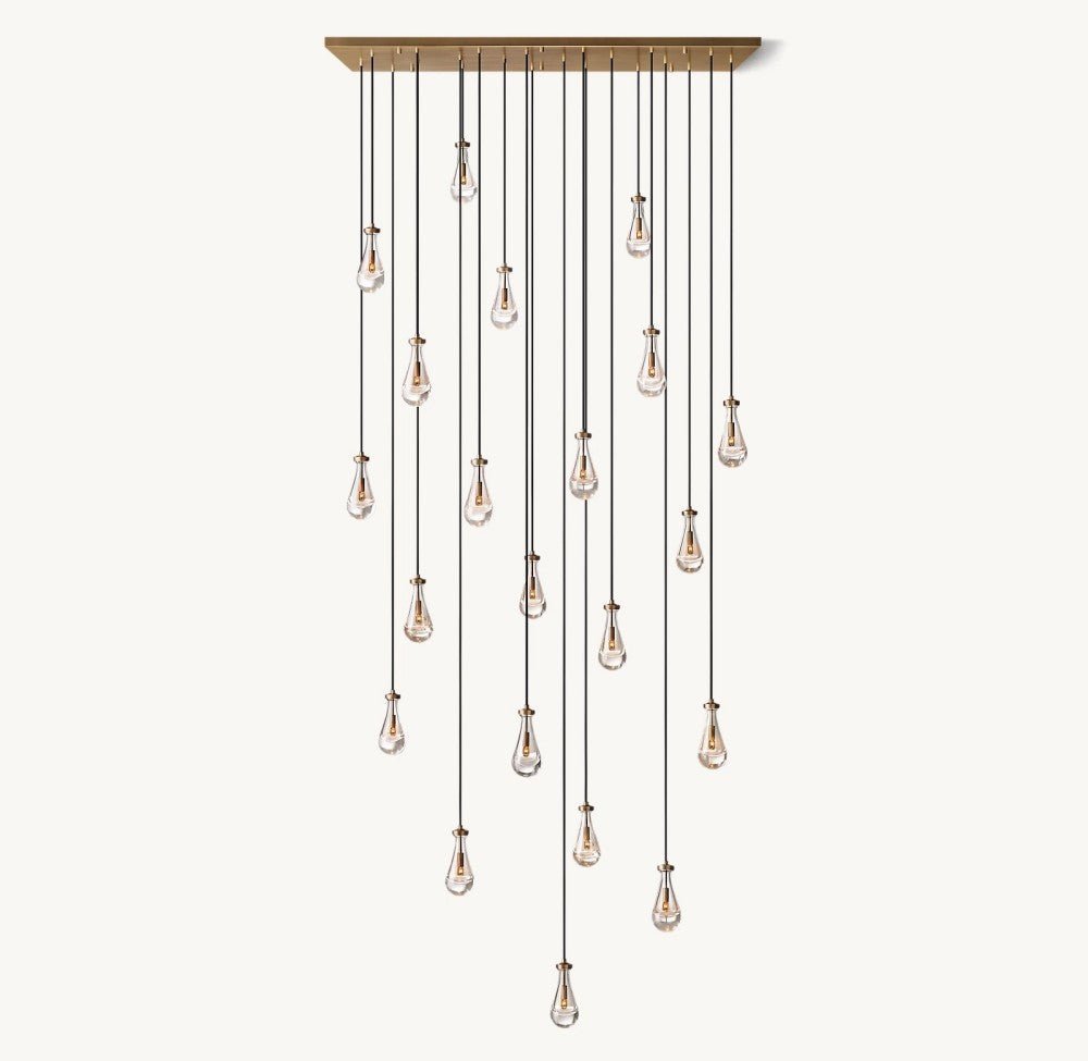 Raindrop Rectangular Chandelier 72" - Zelno Lighting