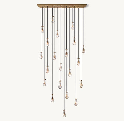Raindrop Rectangular Chandelier 72" - Zelno Lighting